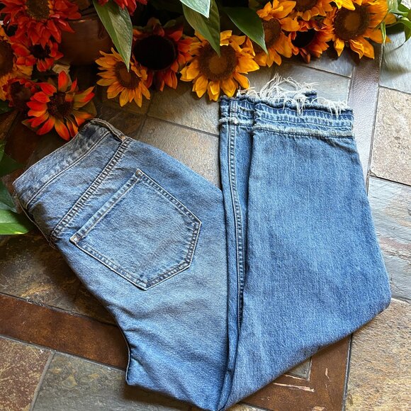 We The Free Denim - We the Free Button-Fly Jeans w/Double-Frayed Hem